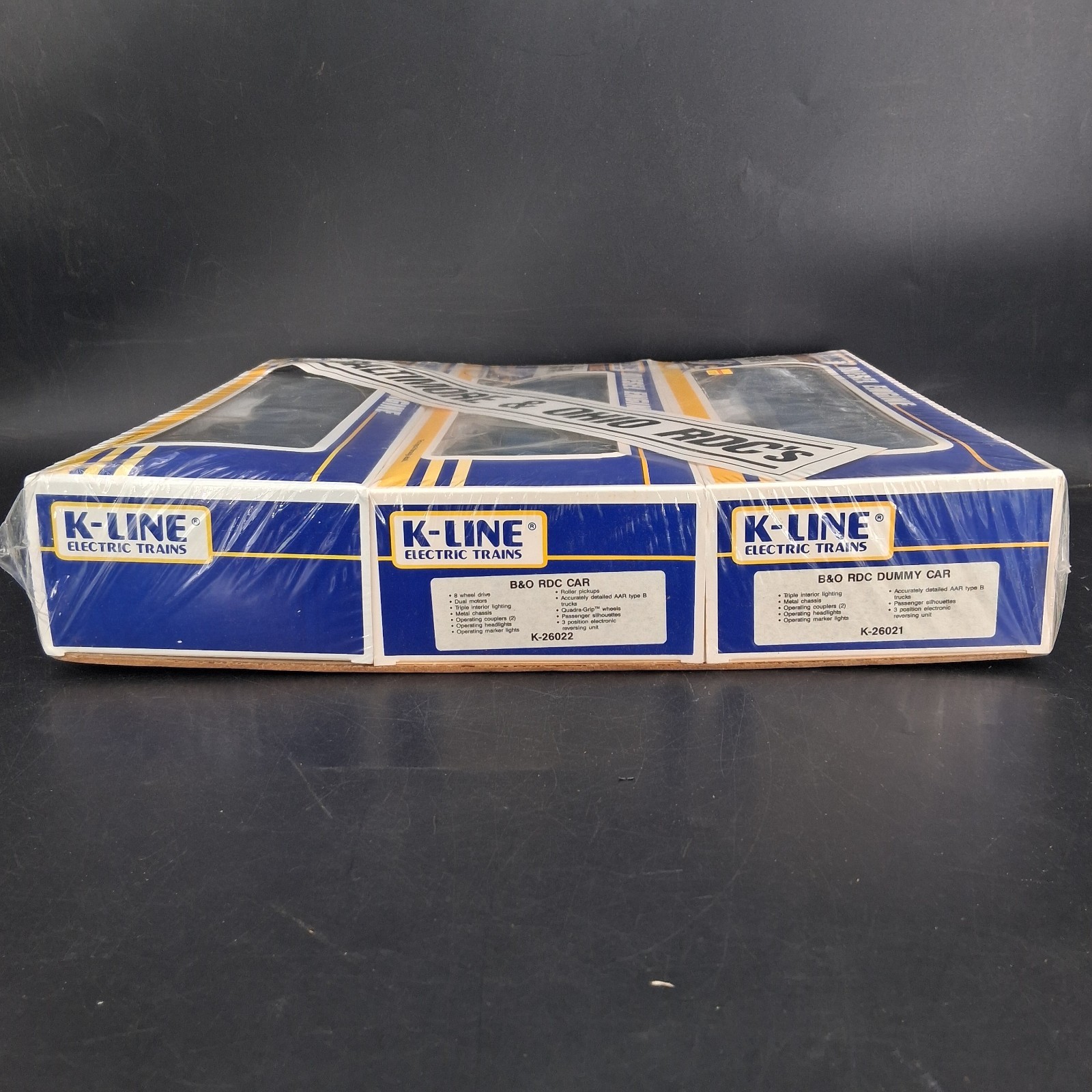 K-line O Gauge RDC Budd 3-car Set K-26022 Powered K-26023 & K-26021 Dummy Cars