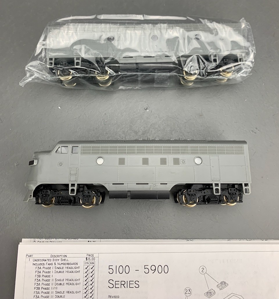 HO Stewart Hobbies 5500 F3 PH IV A/B Loco Set Undec Single Headlight NIB! HO8522