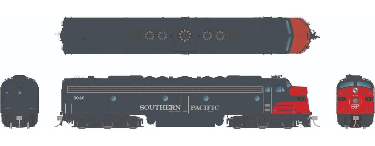 Rapido ~ HO Scale ~ EMD E8A ~ Southern Pacific SP #6050 ~ DC Version ~ 28098