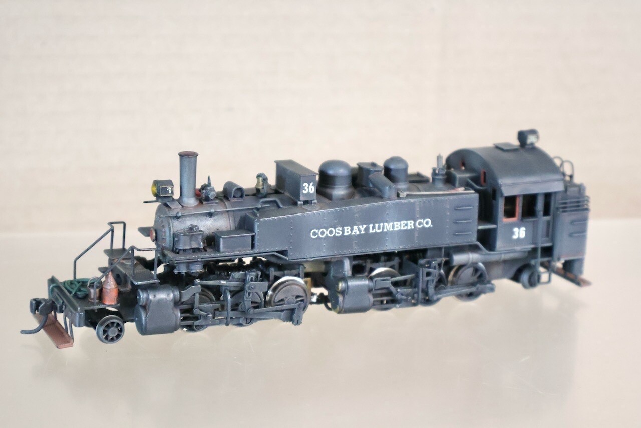 NORTHWEST SHORT LINE COOS BAY LUMBER 2-6-6-2 RAYONIER MALLET LOCOMOTIVE 36 on