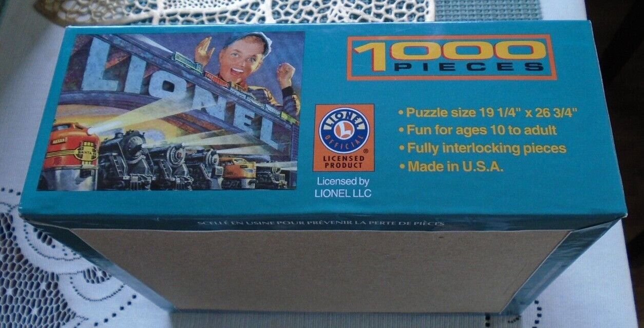 Lionel 1000 piece Puzzle in original box still sealed size 19 1/4 x 26 3/4