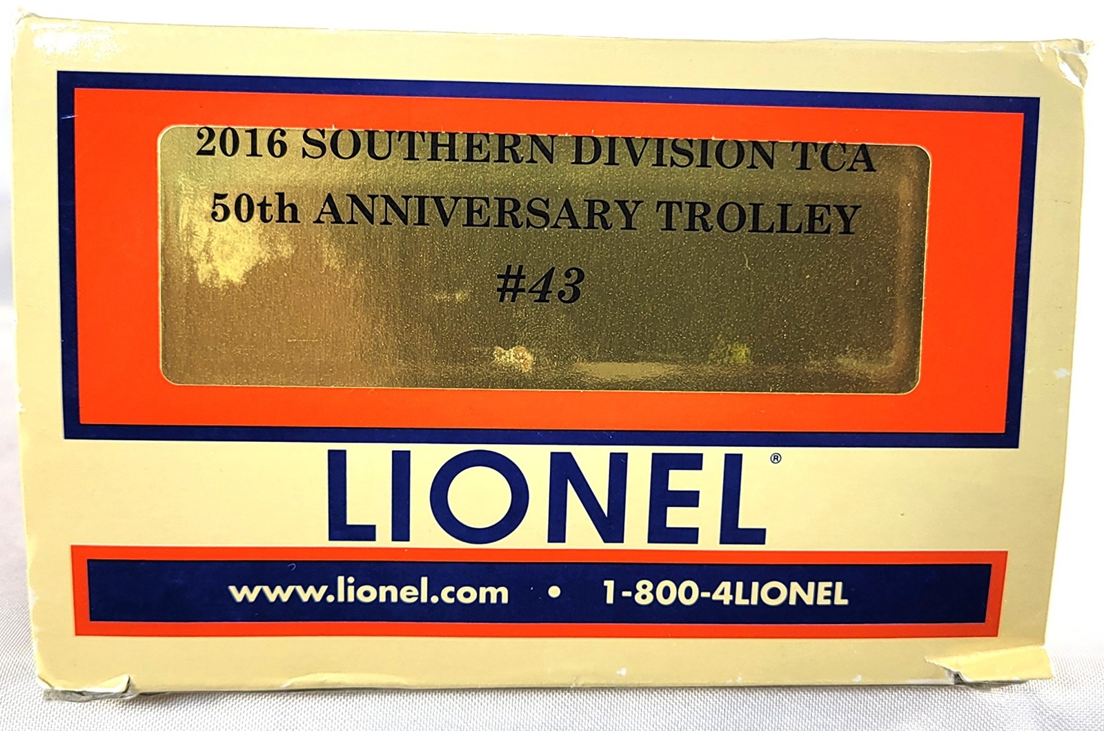 Lionel 2016 Southern Division TCA 50th Anniversary Trolley #43 Of Only 50 Made
