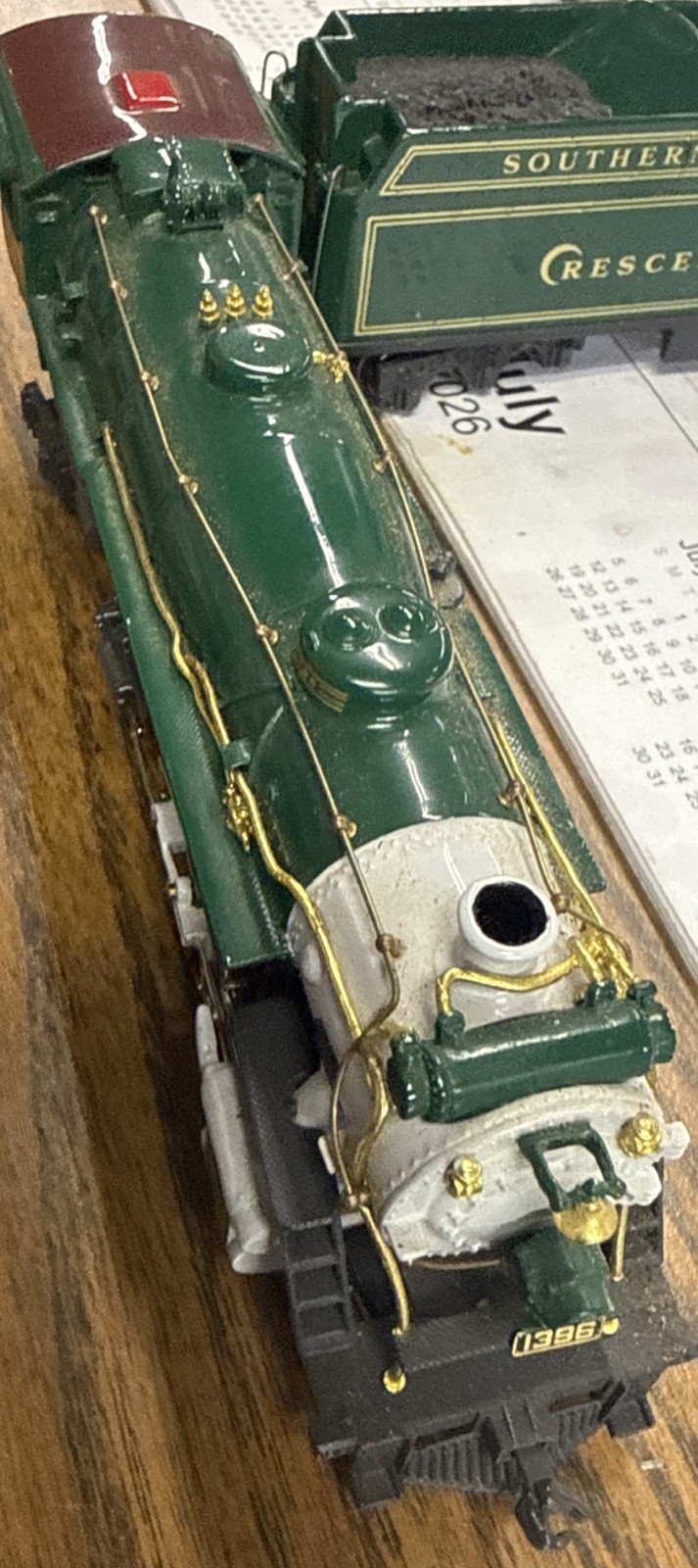 HO Southern Crescent Limited #1396 Steam Locomotive & Case Franklin Mint NIB