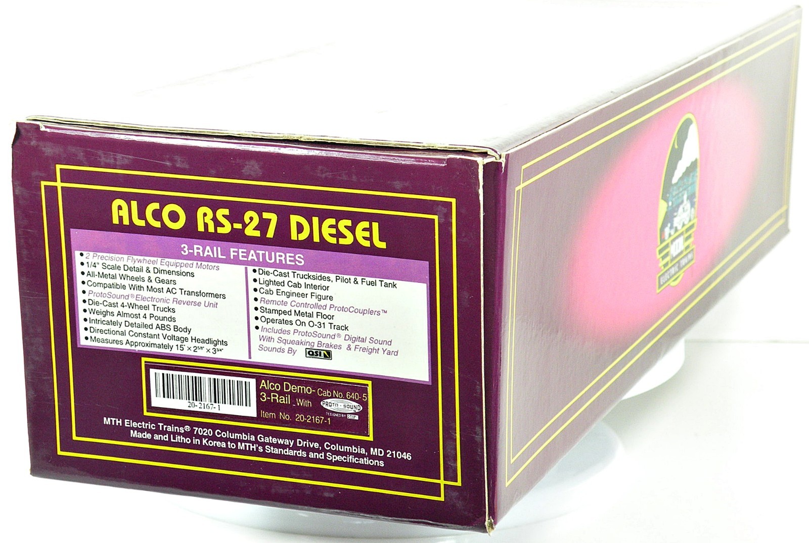 MTH 20-2167-1 Alco RS-27 Demonstrator Cab No.640-5 PS.1 NEW BATTERY Tested C9