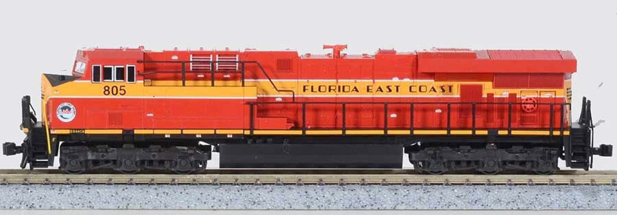 N Scale Kato 176-8947 FEC Florida East Coast ES44C4 Diesel Locomotive Cab #805