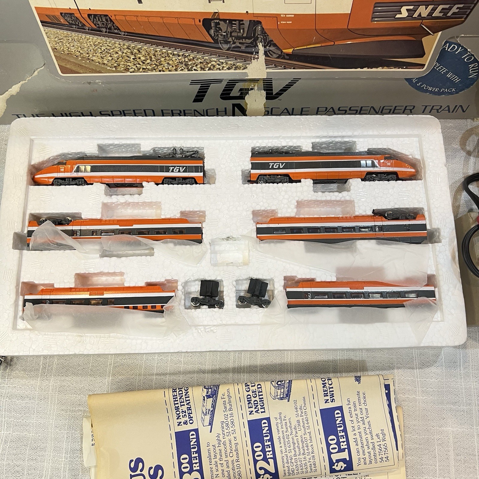 Bachmann 51-4001 N Scale TGV High Speed French Passenger Train *UNTESTED, READ*