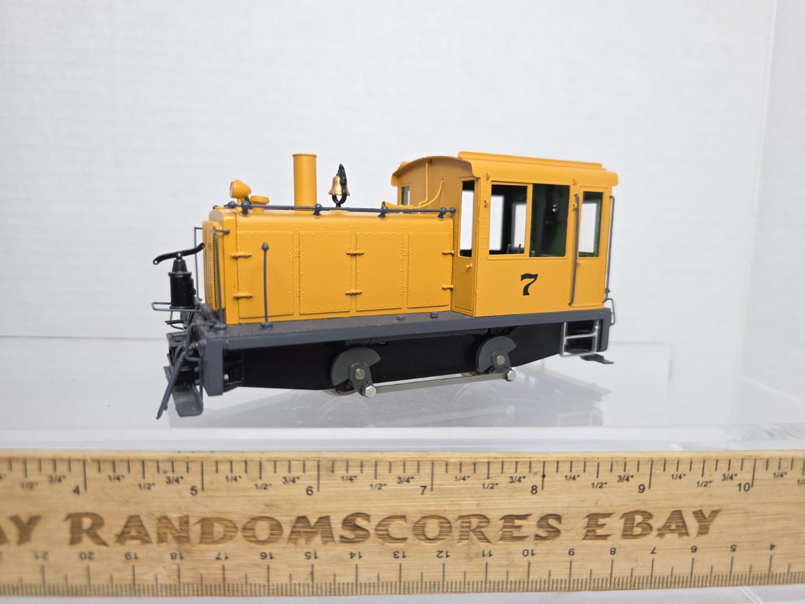 AMS On3 Scale Brass DC/DCC Sound Plymouth Diesel Switcher #7 Runs Well Ex/No Box