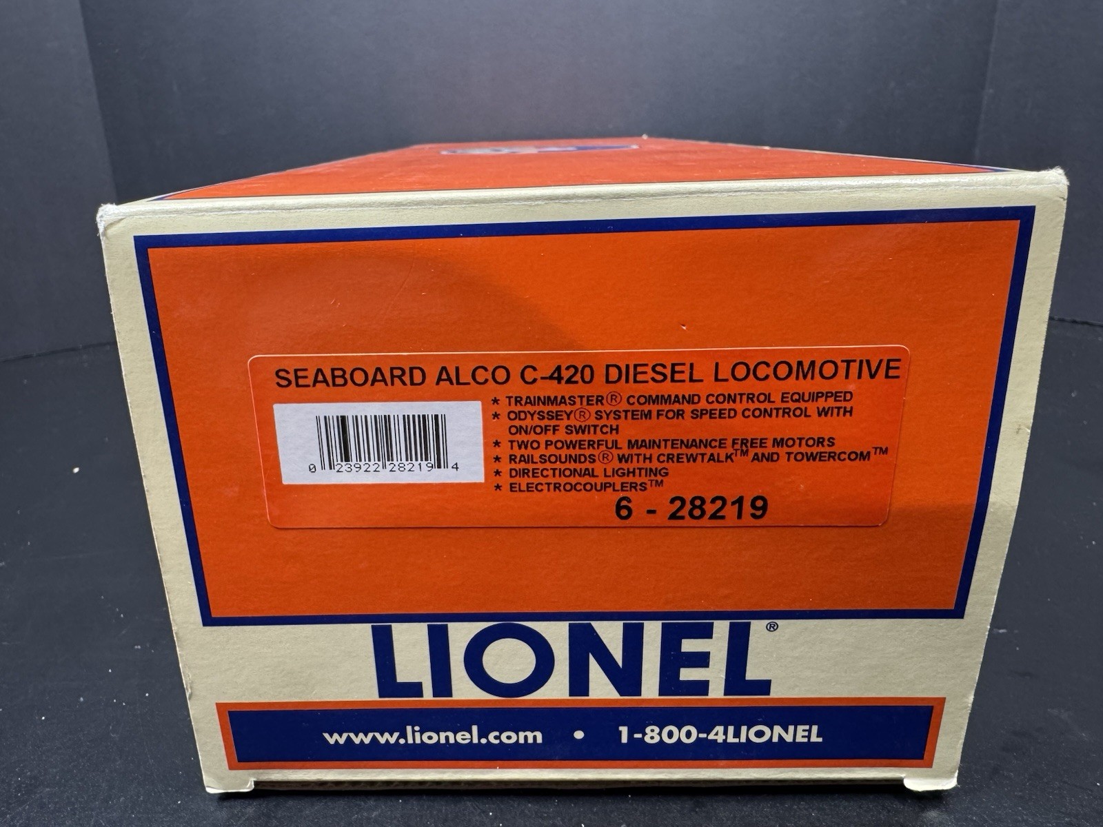Lionel 6-28219 TMCC Seaboard Alco C-420 diesel engine #136 LNIB