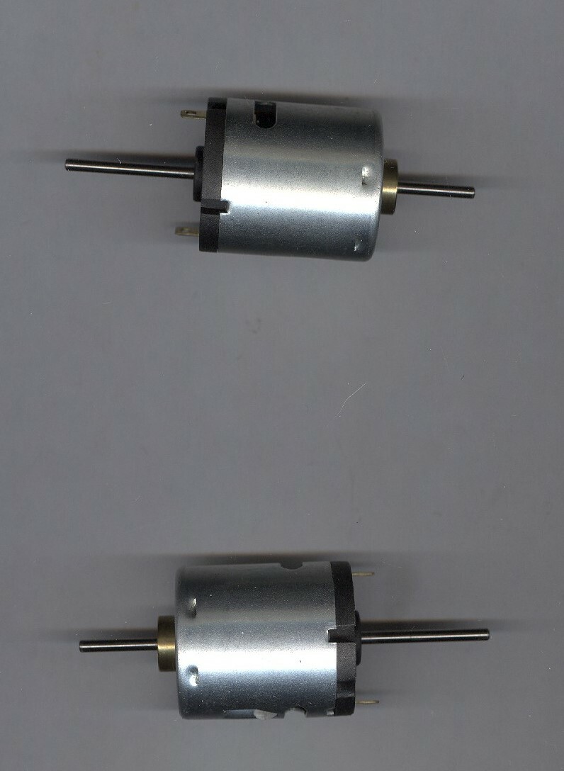 2-new HO double ended can motors only. For old Globe F-7 & Hobbytown FA units,.