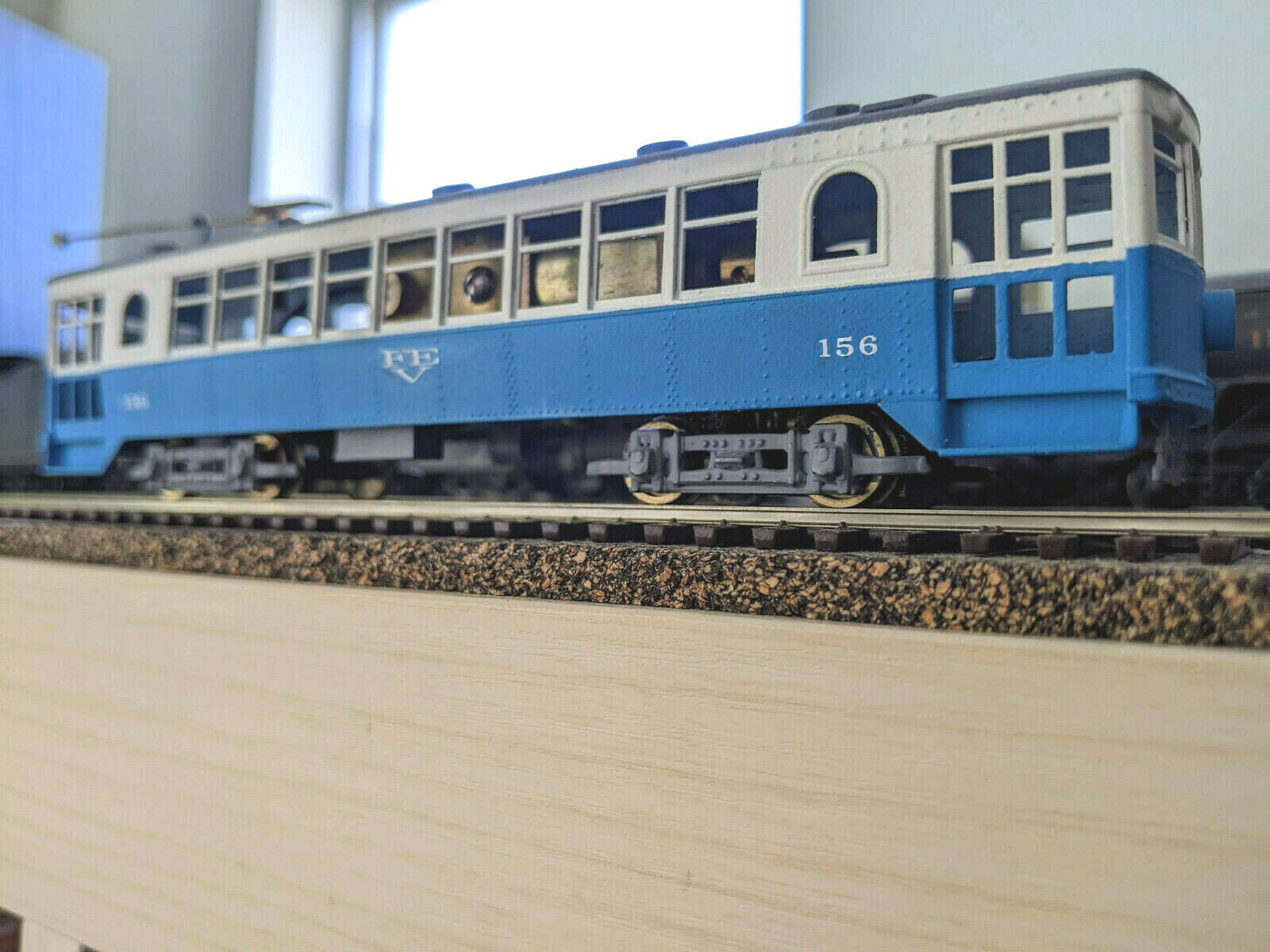 SUPER RARE! *MTS BRASS INTERURBAN TROLLEY CURVESIDER HO *CUSTOM-PAINT *RUNS WELL