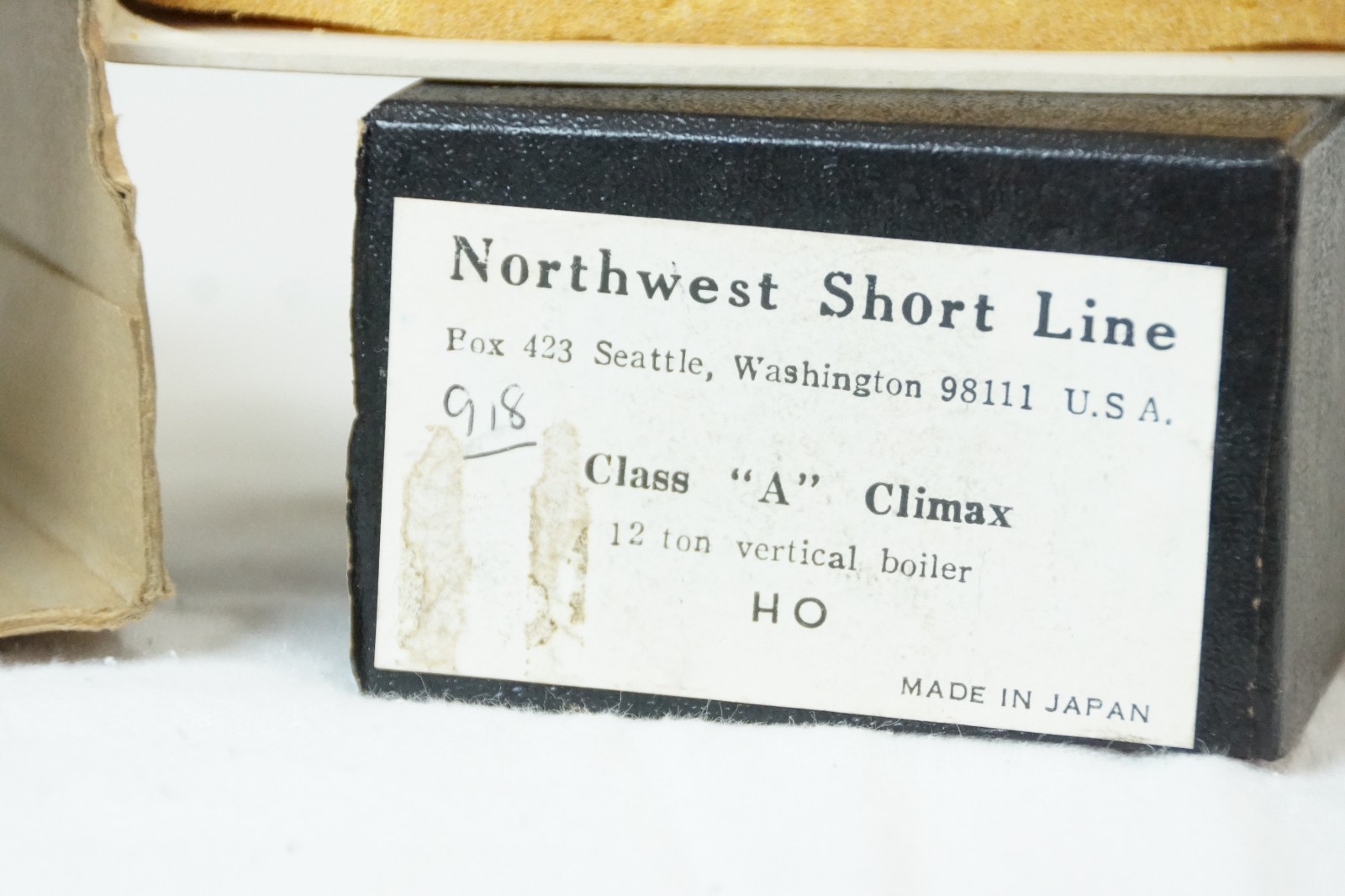 NORTHWEST SHORT LINE CLASS A CLIMAX 12 TON Vertical BOILER LOCOMOTIVE Mint BOXED
