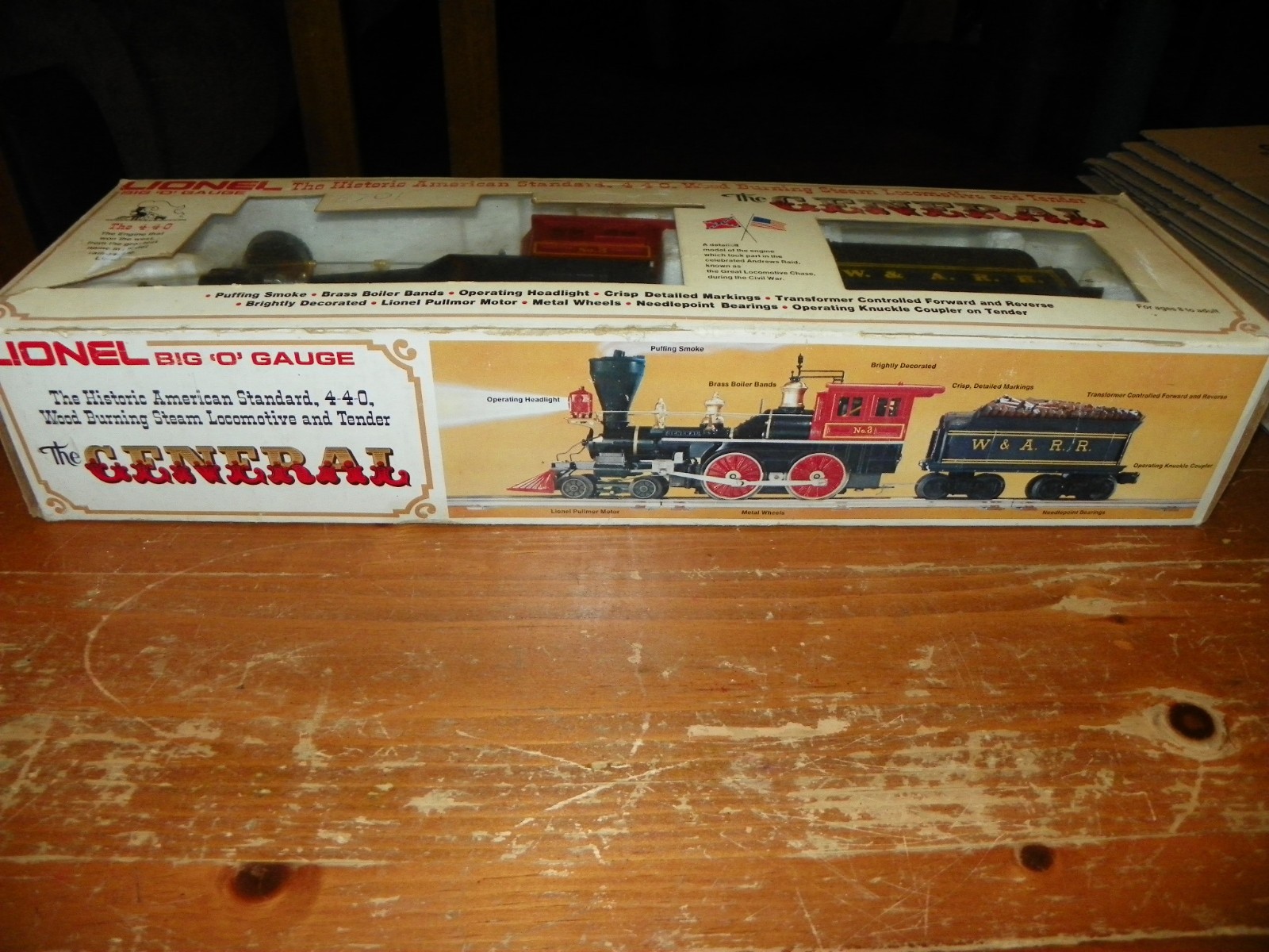 Lionel 6-8701 O Gauge W&ARR General 4-4-0 Steam Locomotive & Tender w/Box