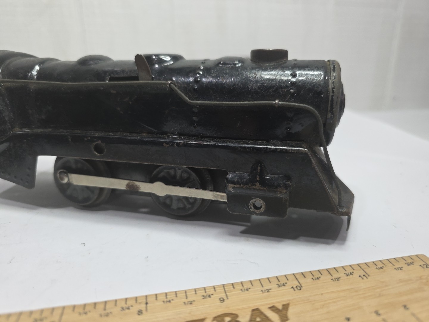 MARX Pre War O Gauge Pressed Steel Wind Up Locomotive *NO KEY* Tested Works Tank