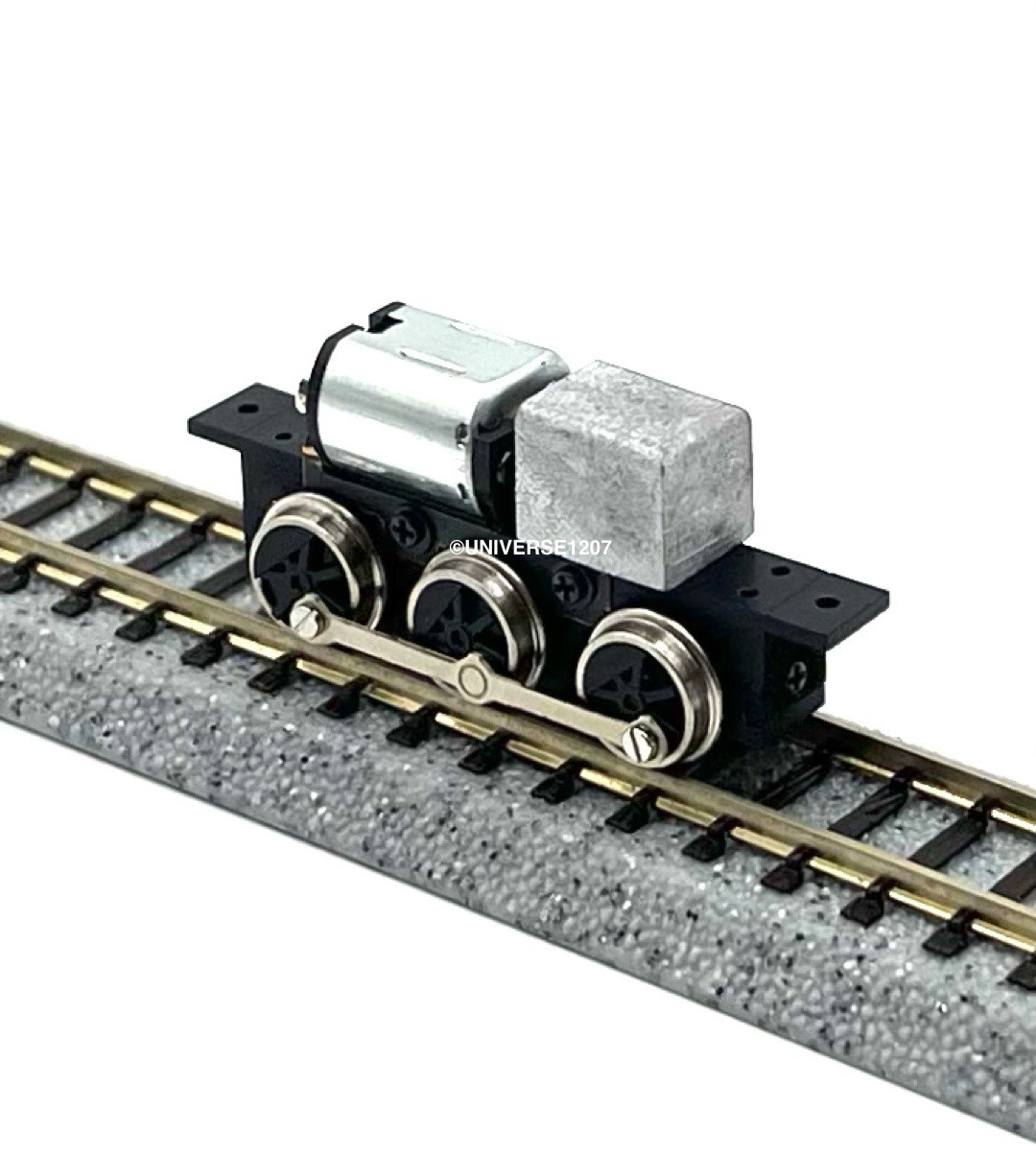 N/HOn30/HOe/009 Gauge 0-6-0 Rod-Driven Locomotive Power Drive Chassis 23mm/8mm