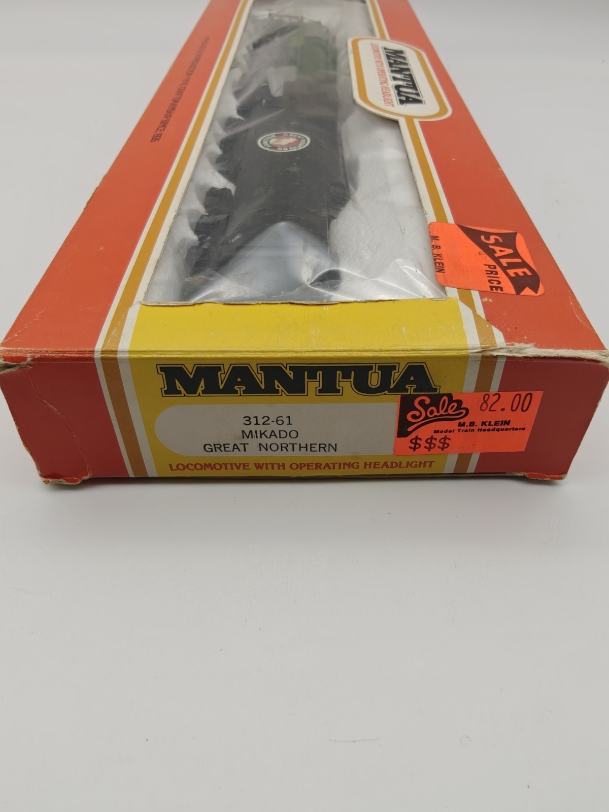 Mantua 312-61 HO Scale Mikado 2-8-2 Great Northern Steam Locomotive Vintage Box