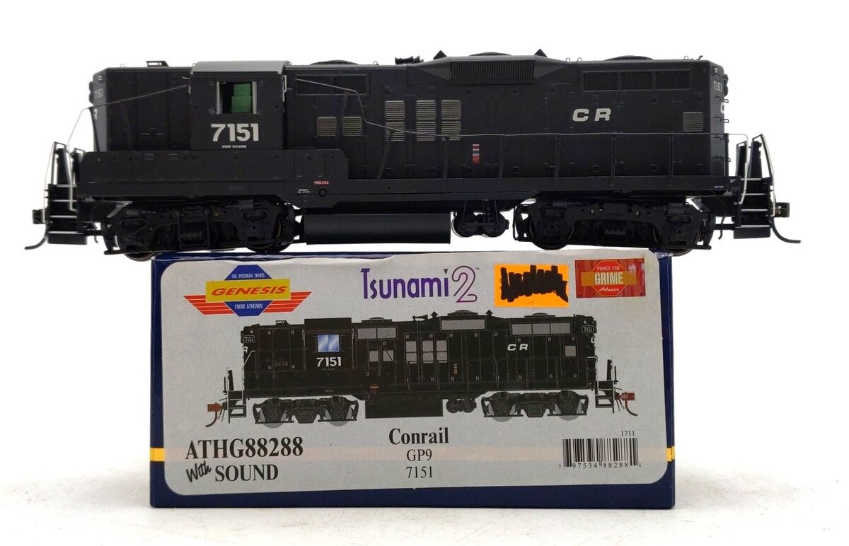 Athearn G88288 HO Conrail GP9 Diesel Locomotive with DCC & Sound #7151/Box