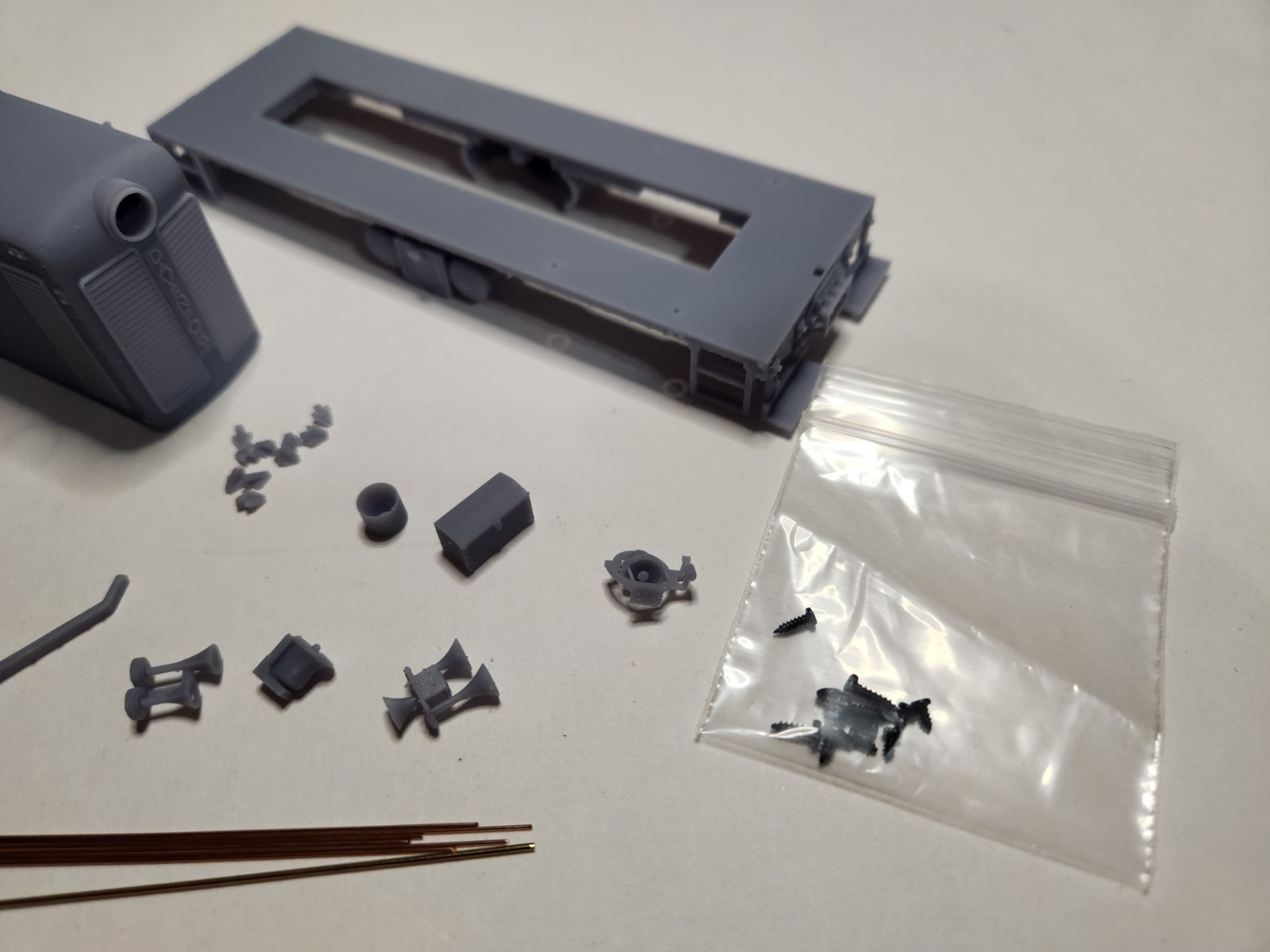 On30 Davenport Switcher Kit 3D Printed For Bmann HO 44ton Mechanism Unassembled