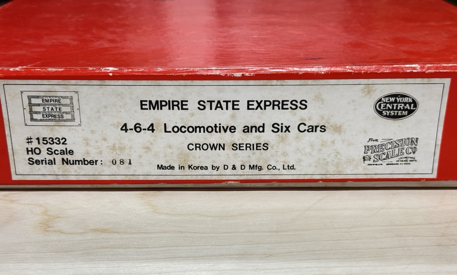 HO PSC 15332 New York Central Empire States Express 4-6-4 & Passenger Cars NYC