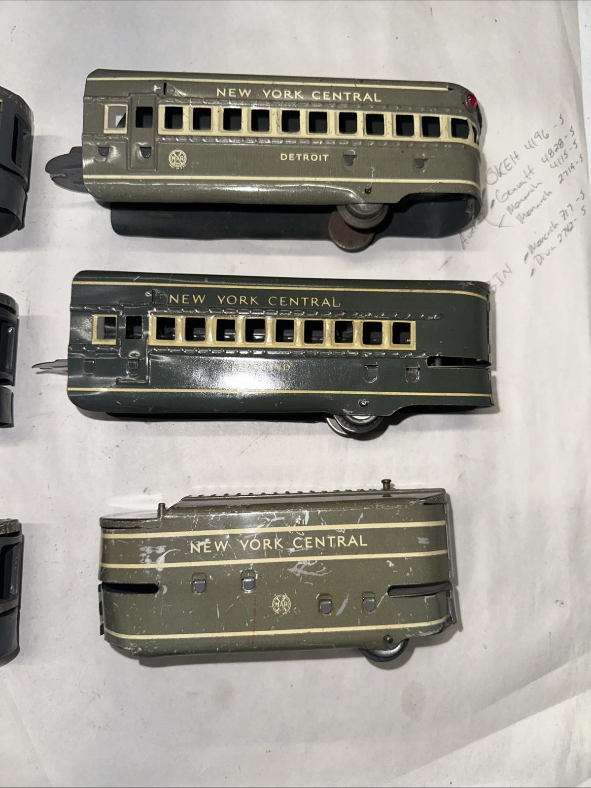 Marx Prewar Mercury NYC Wind Up Train Set Complete O Gauge Tin Litho Works