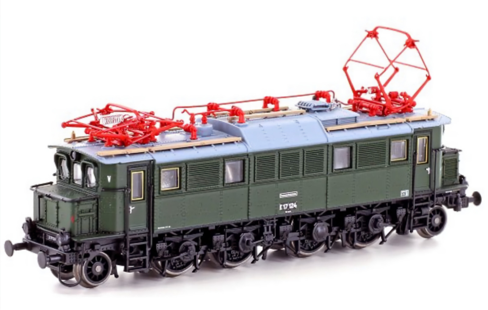 N Scale Hobbytrain H2891 BR E17 124 Electric Locomotive DR Green Ep.III NIB