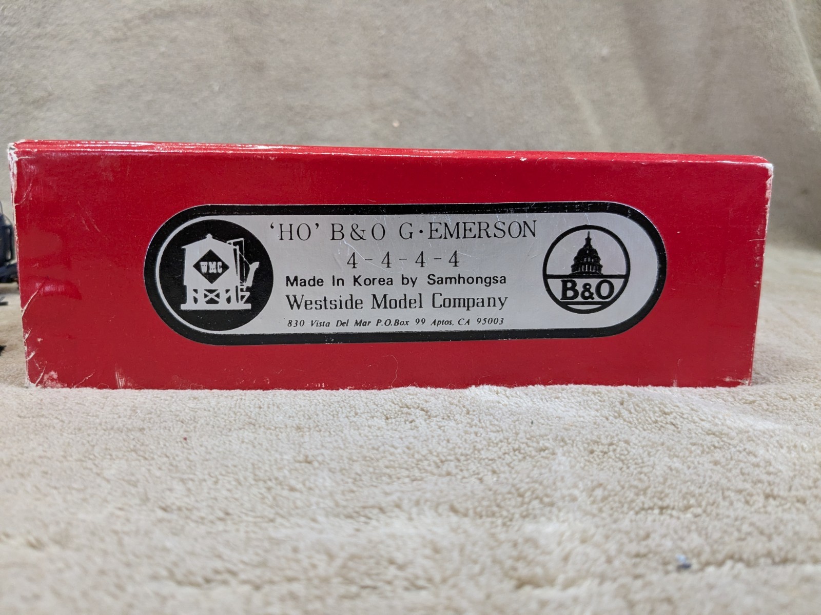 Westside Model Co. HO BRASS B&O G-Emerson 4-4-4-4 Steam Loco Tender