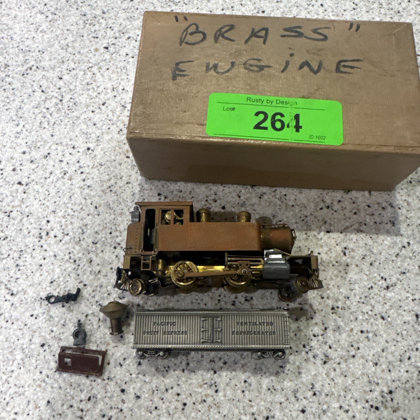 HO Ken Kidder Brass conductor train and cargo train ￼￼
