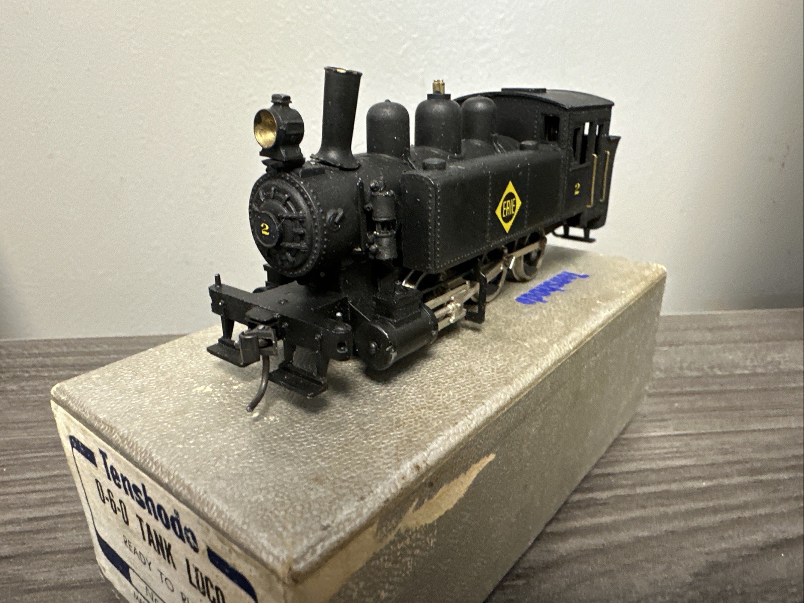 Tenshodo HO #128 0-6-0T Painted as Erie #2 DOES NOT RUN/NEEDS REPAIR & TLC