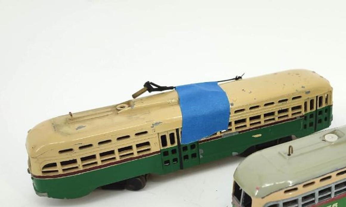 Green and Cream HO Scale Cast Brass PCC Streetcar