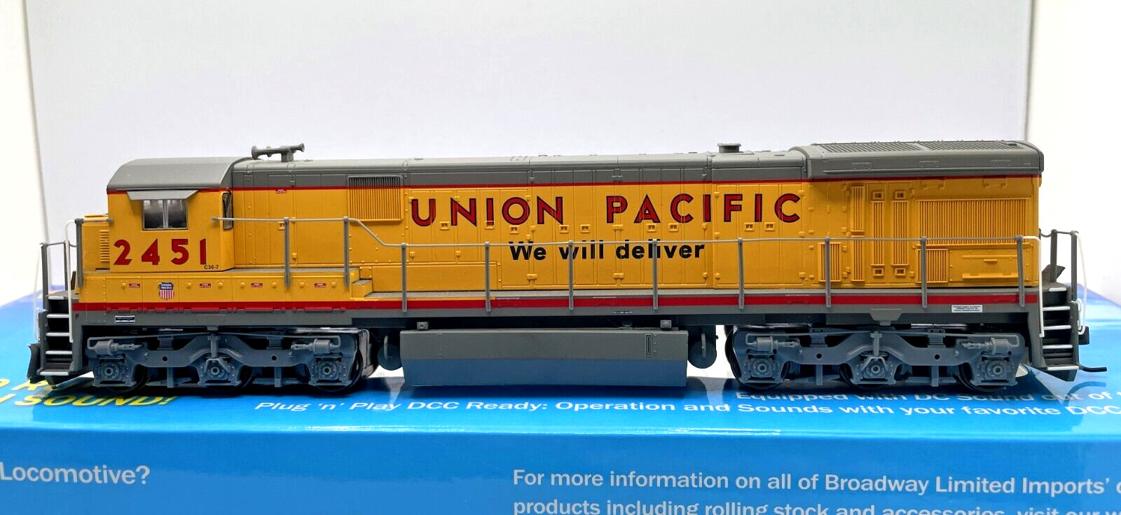 HO BROADWAY LIMITED 5051 GE C30-7 UNION PACIFIC UP # 2451 DCC INSTALLED