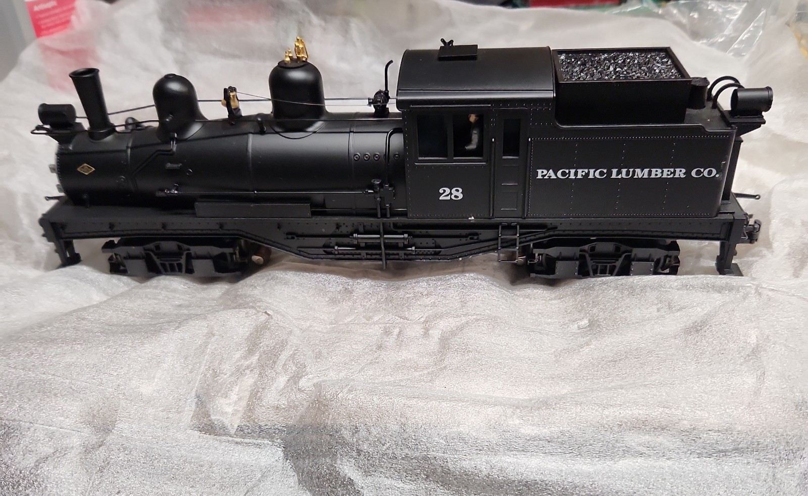 K-line K3499-0028CC Pacific Lumber Shay Locomotive #28 W/ TMCC LN/Box