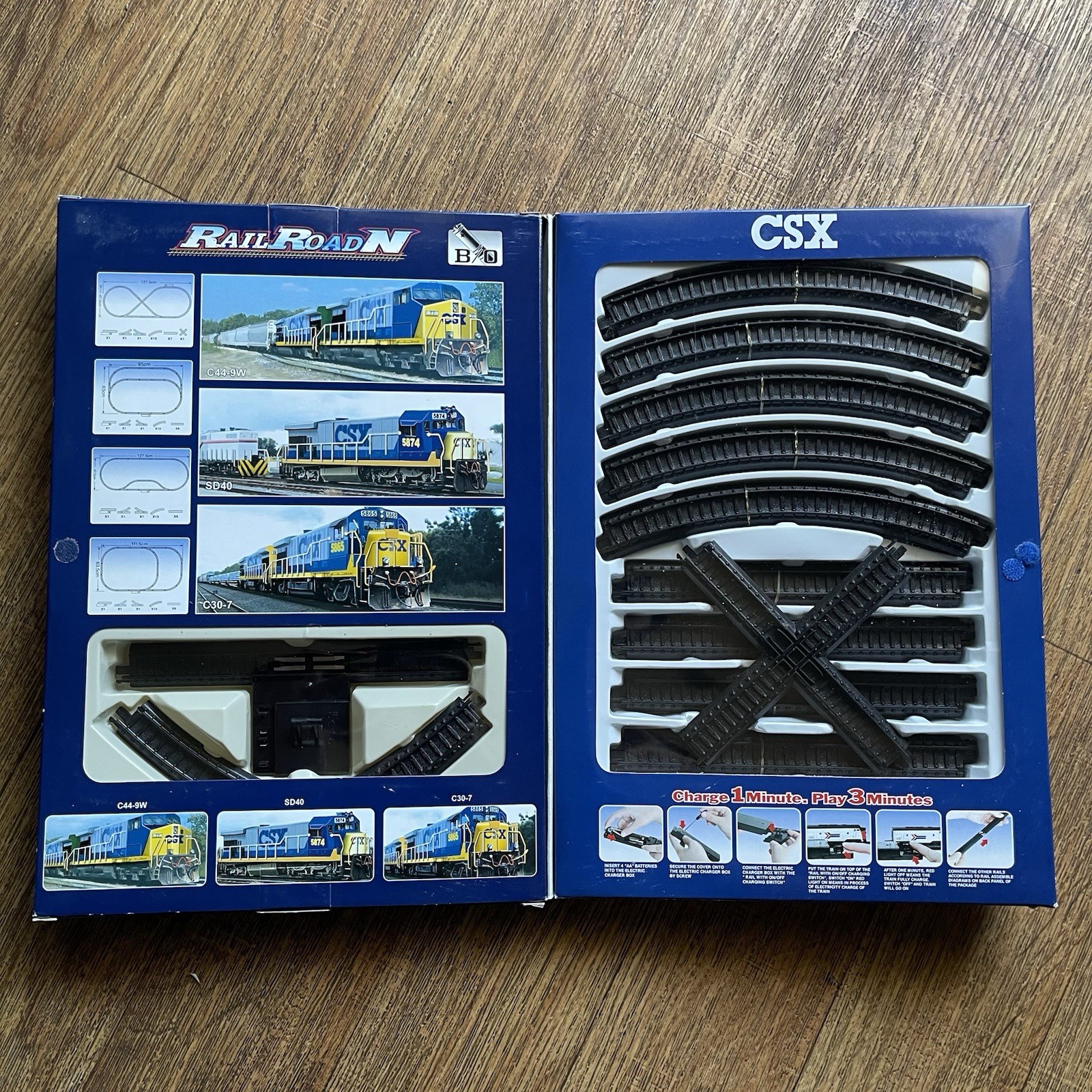 Railroad N Scale Die Cast Model Train Set CSX C44-9W New Ray Toys Open Box