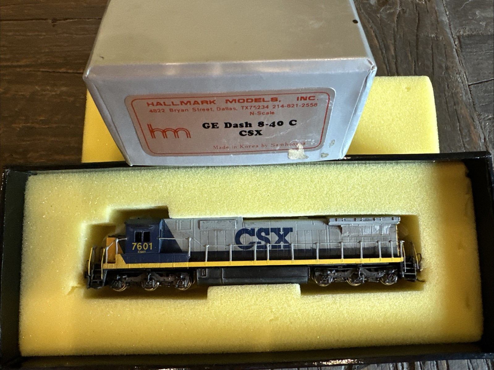 Hallmark Models N Scale Brass #594 GE Dash 8-40C CSX #7601 FP Pre-Owned Need TLC