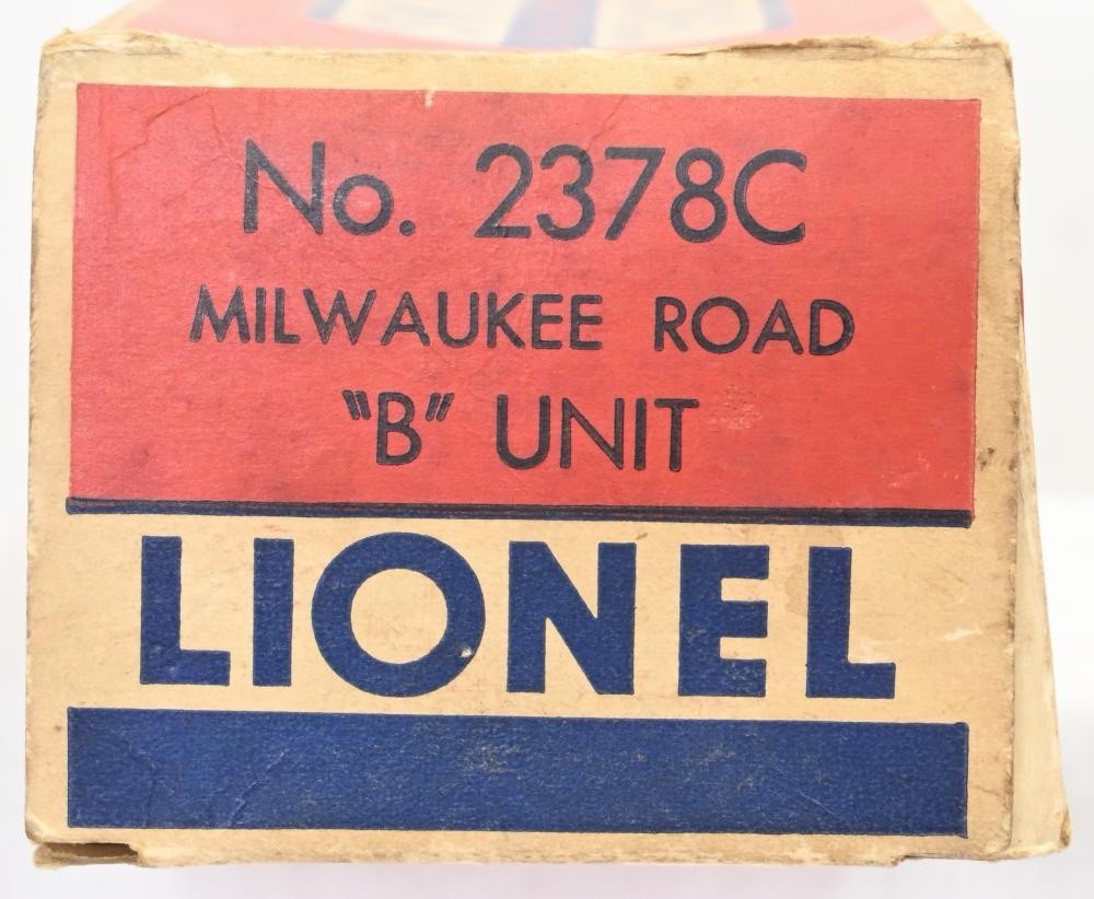 LIONEL 1956 POSTWAR 2378 2378C MILWAUKEE ROAD F3 A&B DIESEL O GUAGE w/OB EX!!