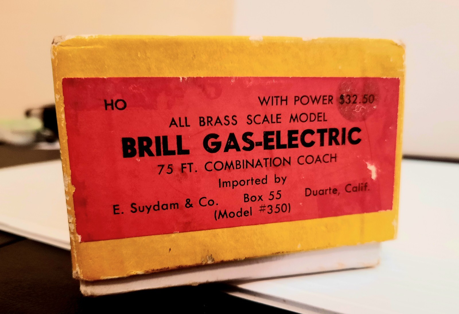 HO Brass Suydam #350 FJ&G #340 Brill Gas-Electric Doodlebug CP Interior