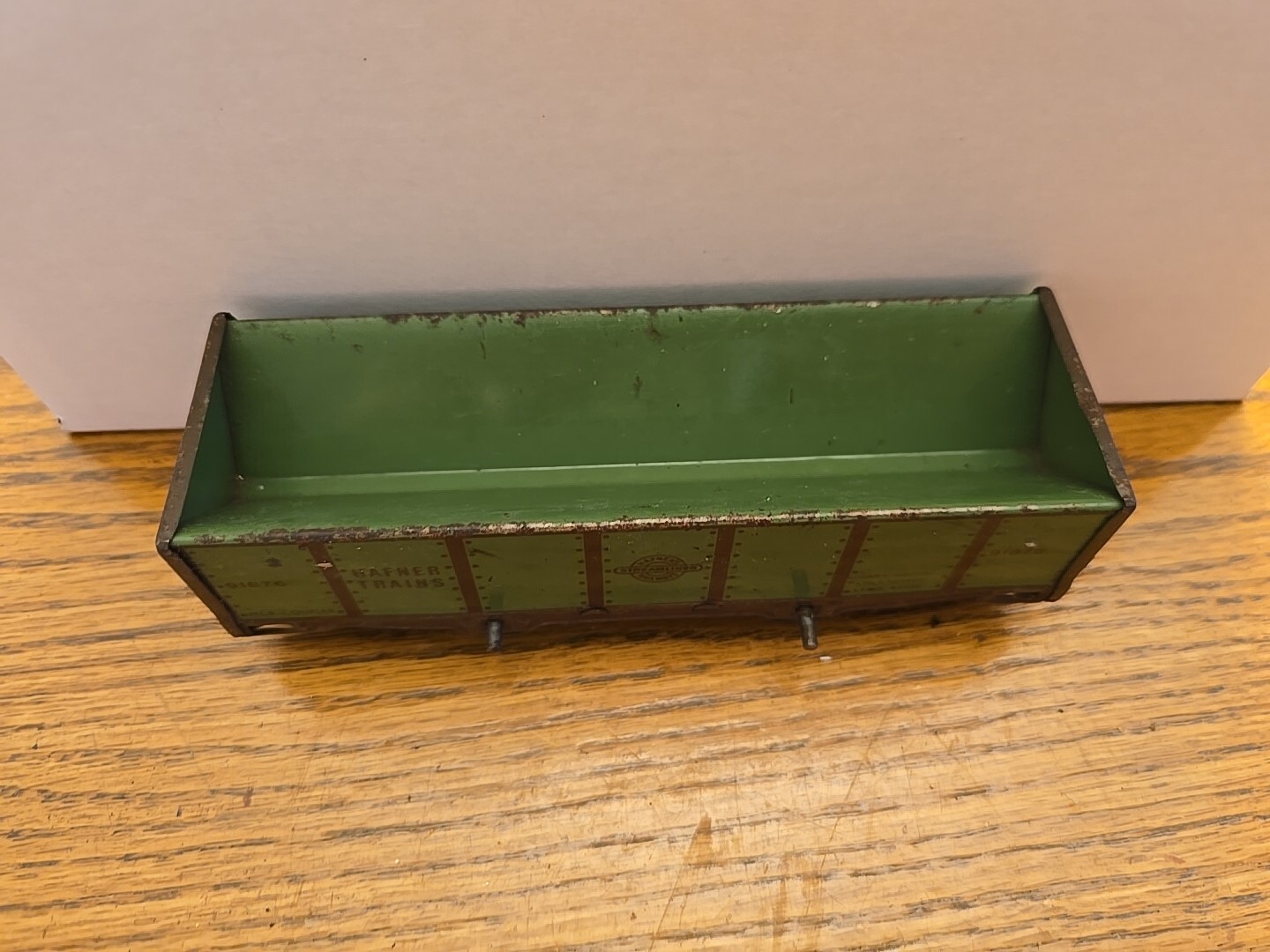 Hafner Trains 91876 O-27 Gauge Metal Tin Hopper Box Car Railroad (158)