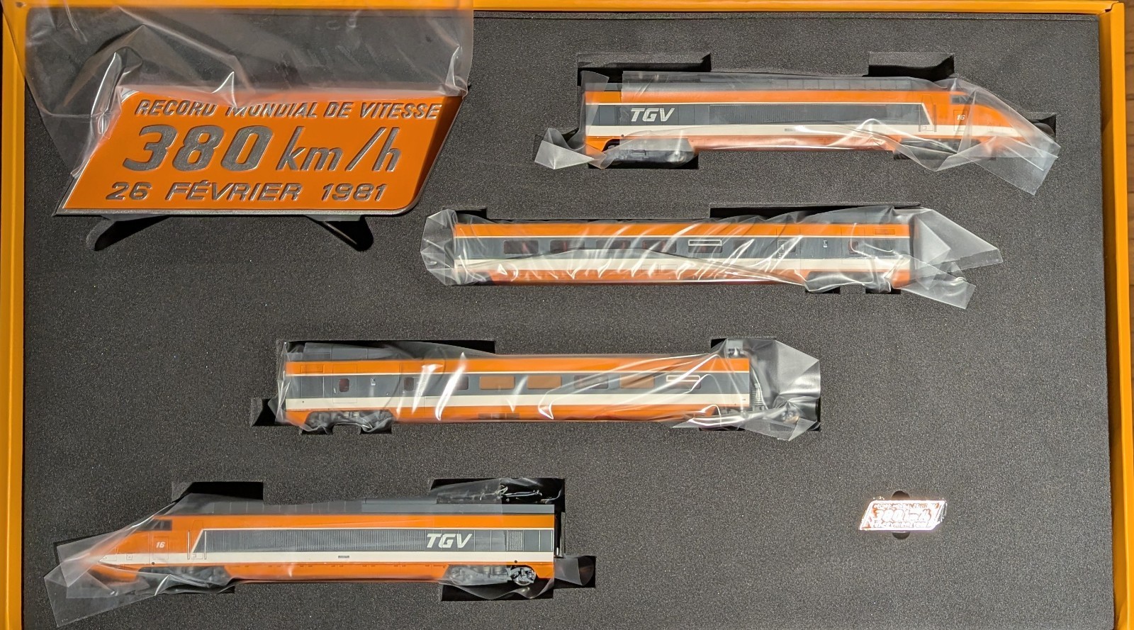 JOUEF TGV RECORD DU MONDE WORLD SPEED RECORD SPECIAL 4 PIECE SET HO HJ2412 SNCF