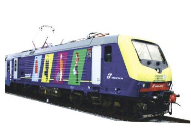 Vitrains 2231 E464 003 Trenitalia livery “Leonardo Express I” blue/yellow. FS