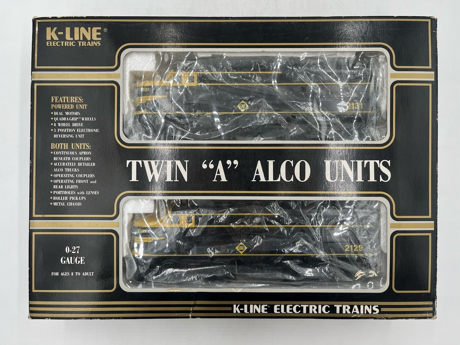 O Gauge K-Line K2129 Alco Erie FA-1 A-A Diesel Engine Set 2129 & 2131