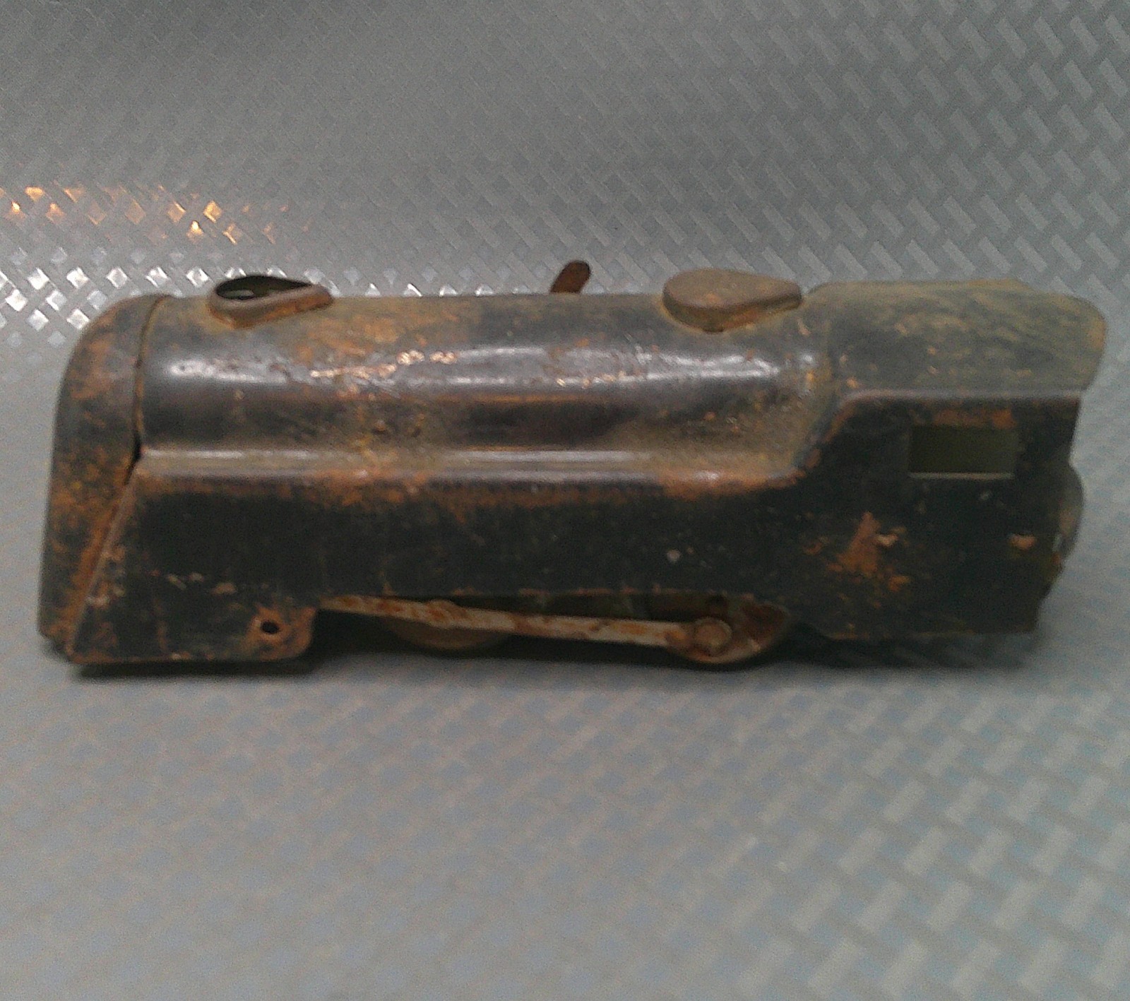 Vintage 1940s Pressed Steel Marx Steam Engine Locomotive Train Metal Black USA