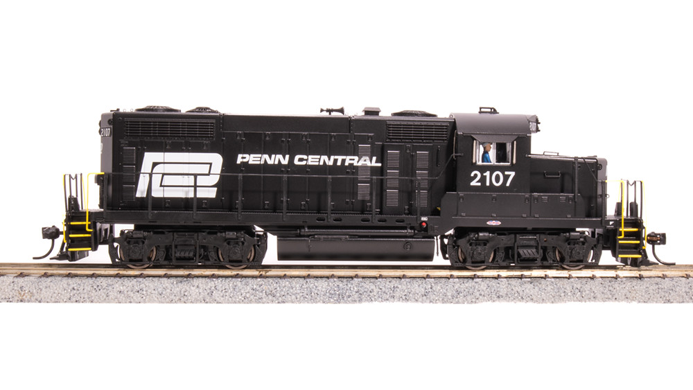 Broadway Limited 7458 HO Penn Central EMD GP20 Black w/ White DCC Sound #2107