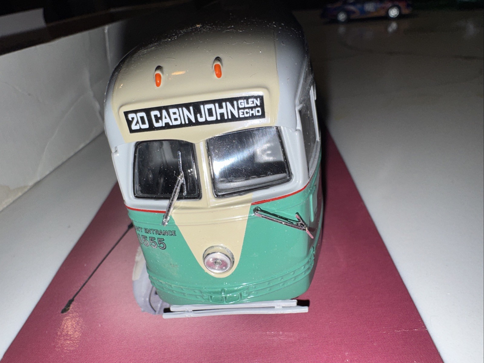 O Scale Corgi St. Louis PCC Unpowered DC Transit Cabin John/Glen Echo #1555