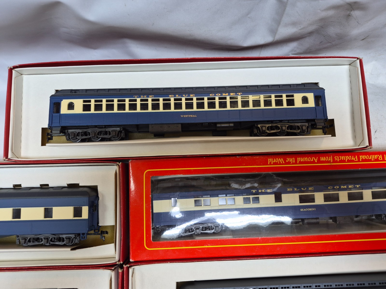 RIVAROSSI & IHC HO JERSEY CENTRAL BLUE COMET 9 PC SET E8 A-A & 7 CARS “SCARCE”