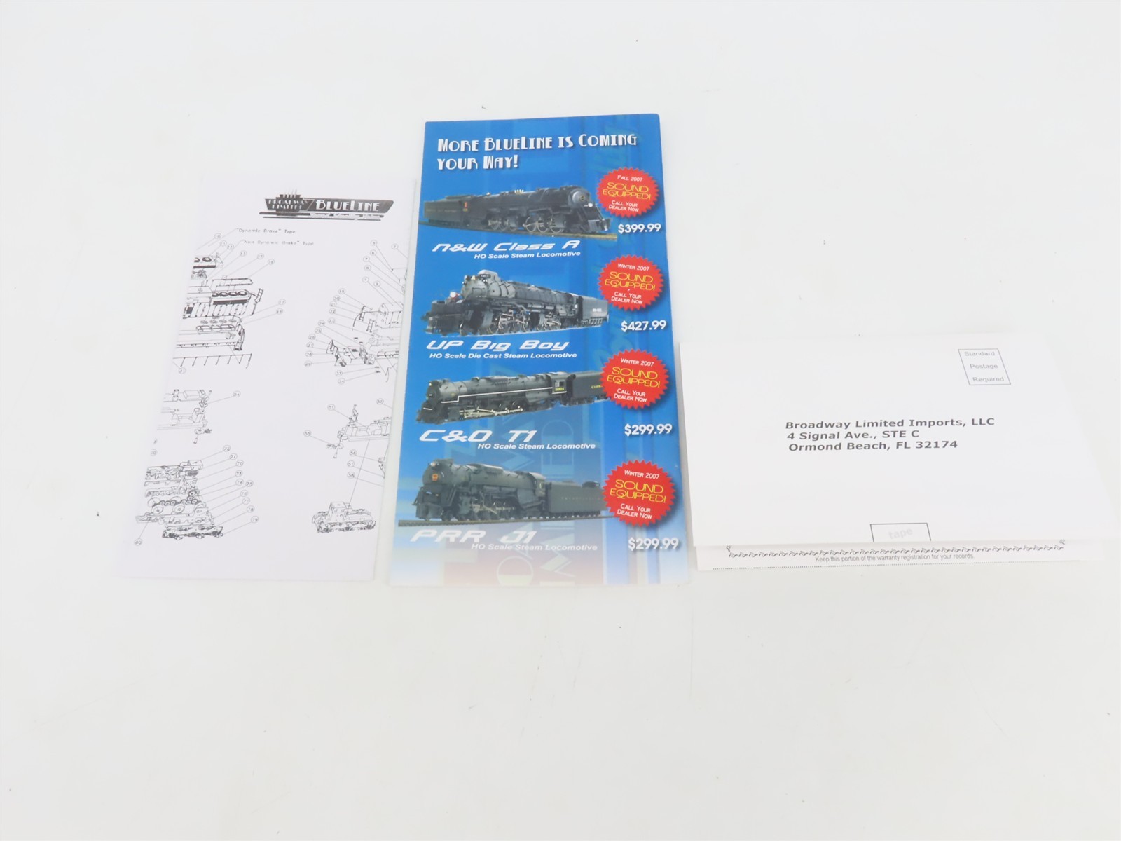 HO Broadway Limited BLI BlueLine 5072 PRR SD7 Diesel #8589 w/ Sound – DCC ONLY