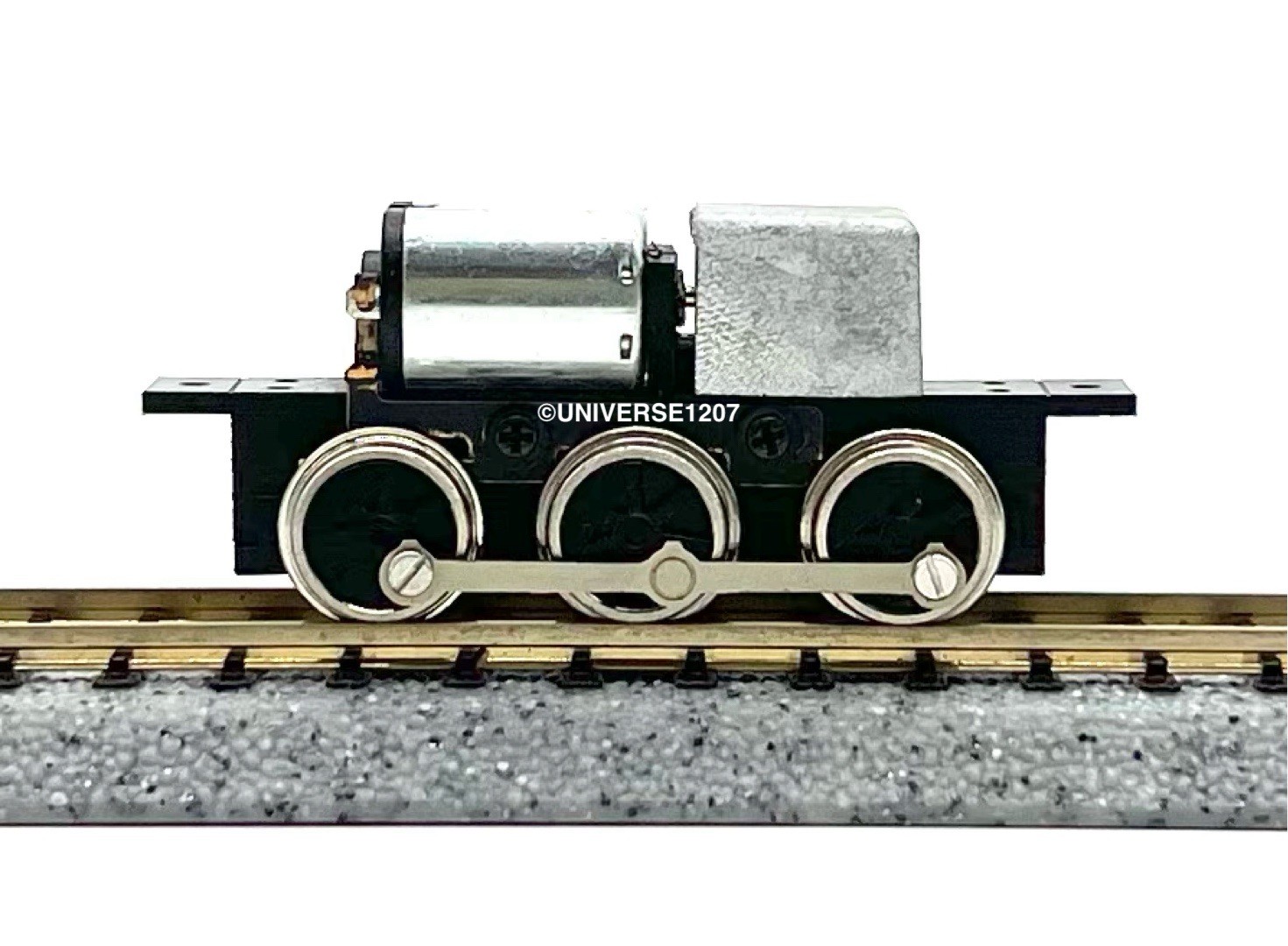 N/HOn30/HOe/009 Gauge 0-6-0 Rod-Driven Locomotive Power Drive Chassis 23mm/8mm