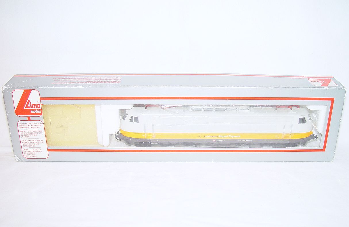 Lima HO German DB BR E-103 “EGGHEAD” LUFTHANSA AIRPORT ELECTRIC LOCOMOTIVE MIB!