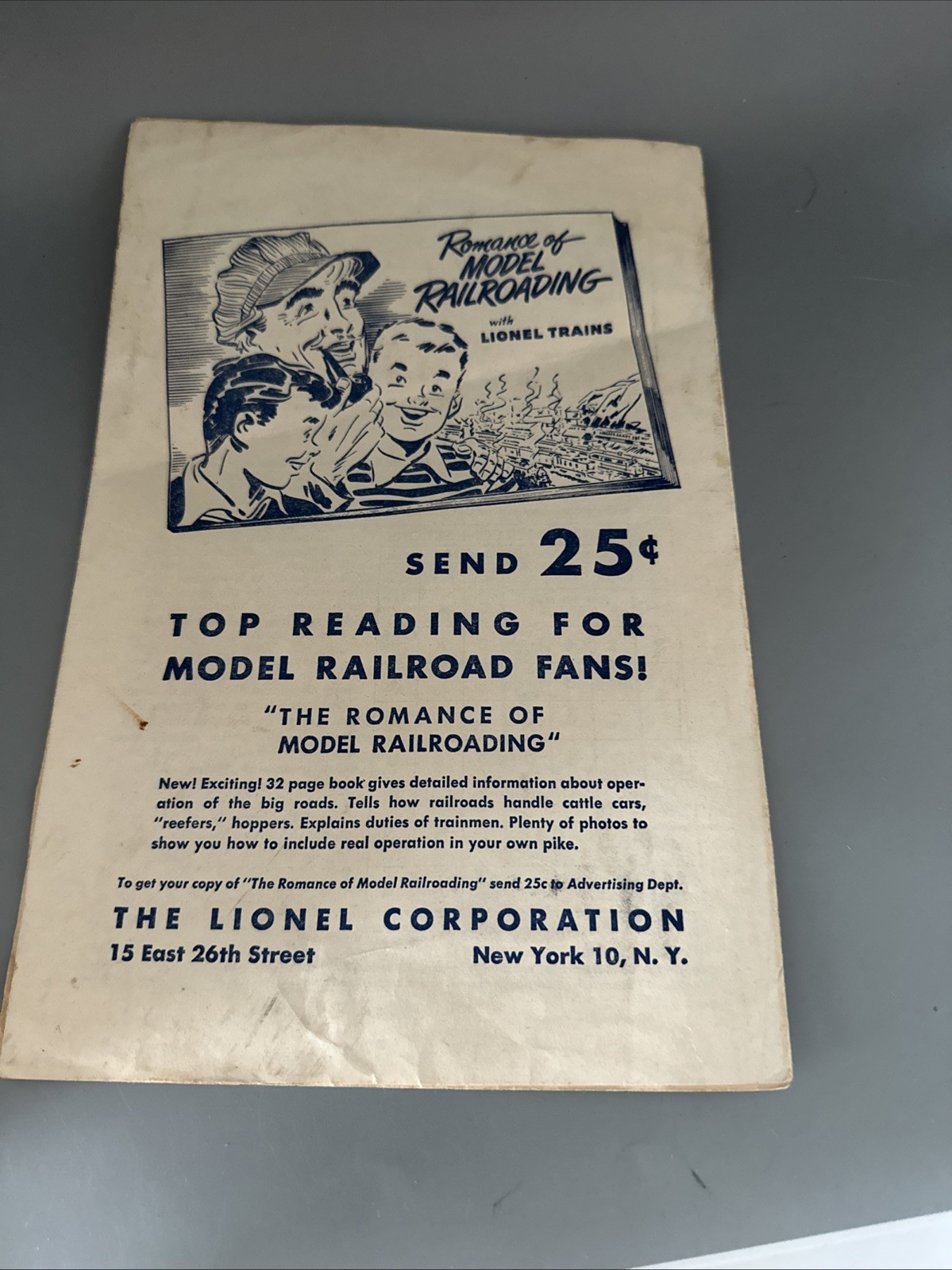 Instructions for Operating Lionel Remote Control No. 022 Switches original – b