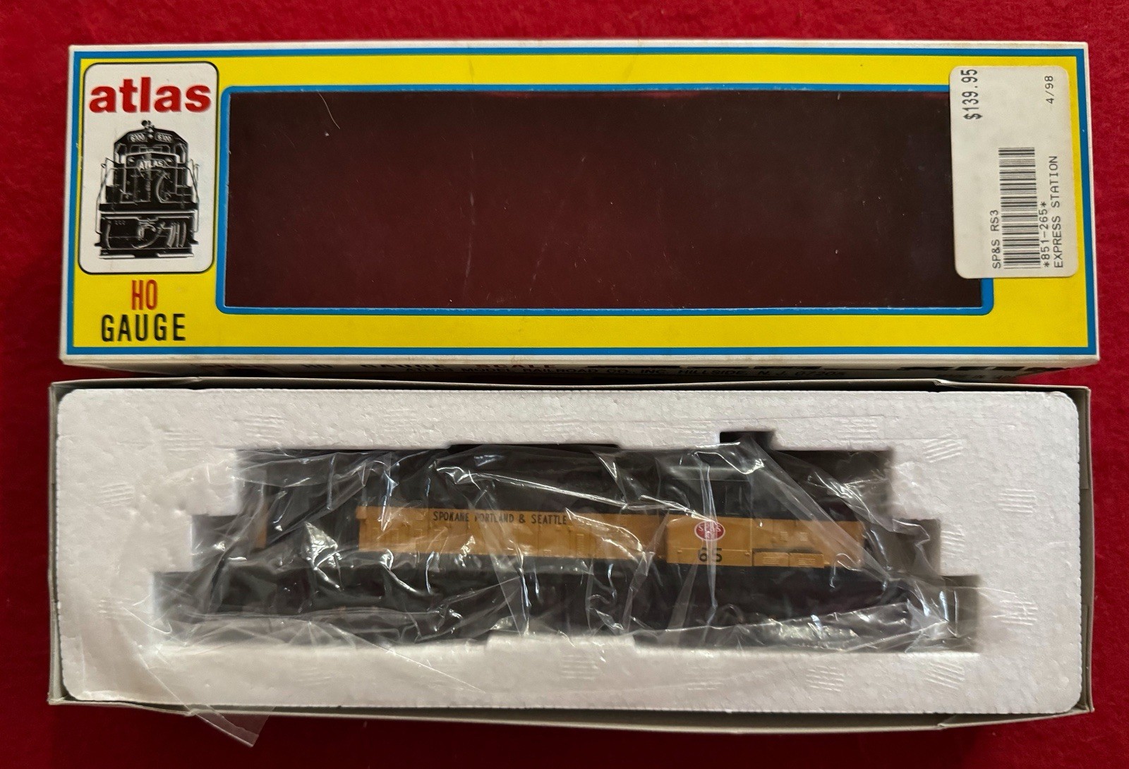 Minty Vintage HO Scale Atlas 851-265 RS-3 Spokane Portland & Seattle #65