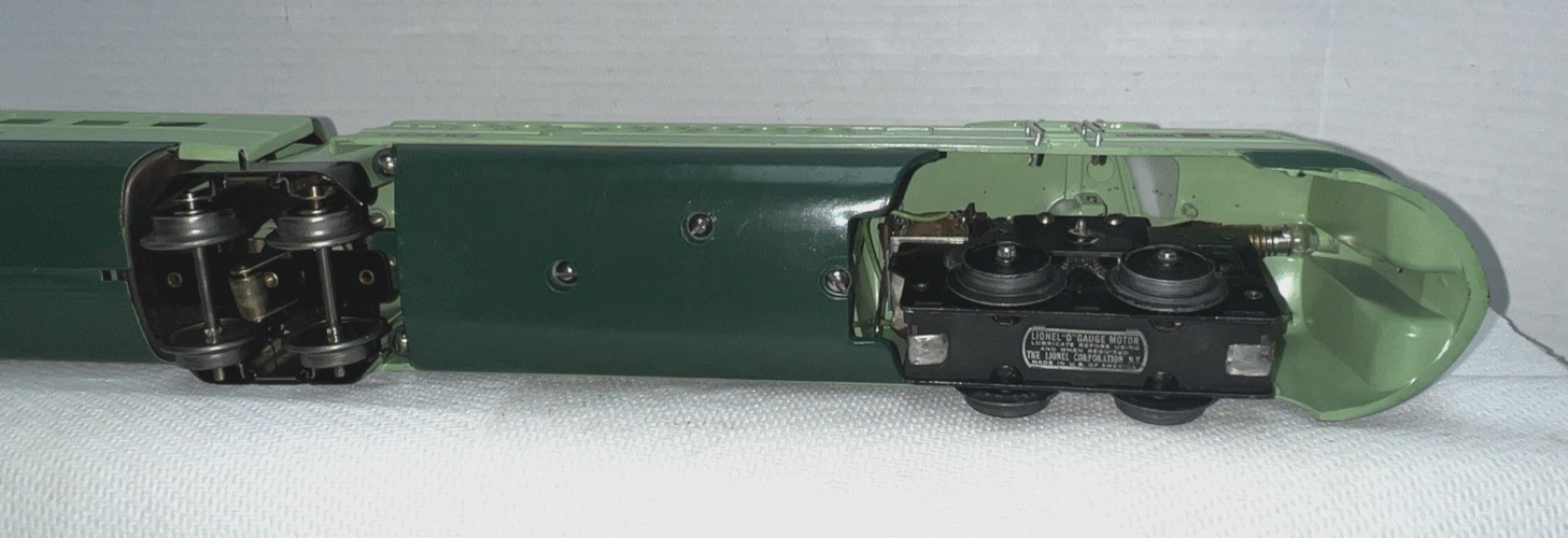 LIONEL PREWAR O-GAUGE TWO-TONE GREEN CITY OF DENVER SET 6531W W/636W/637/637/638