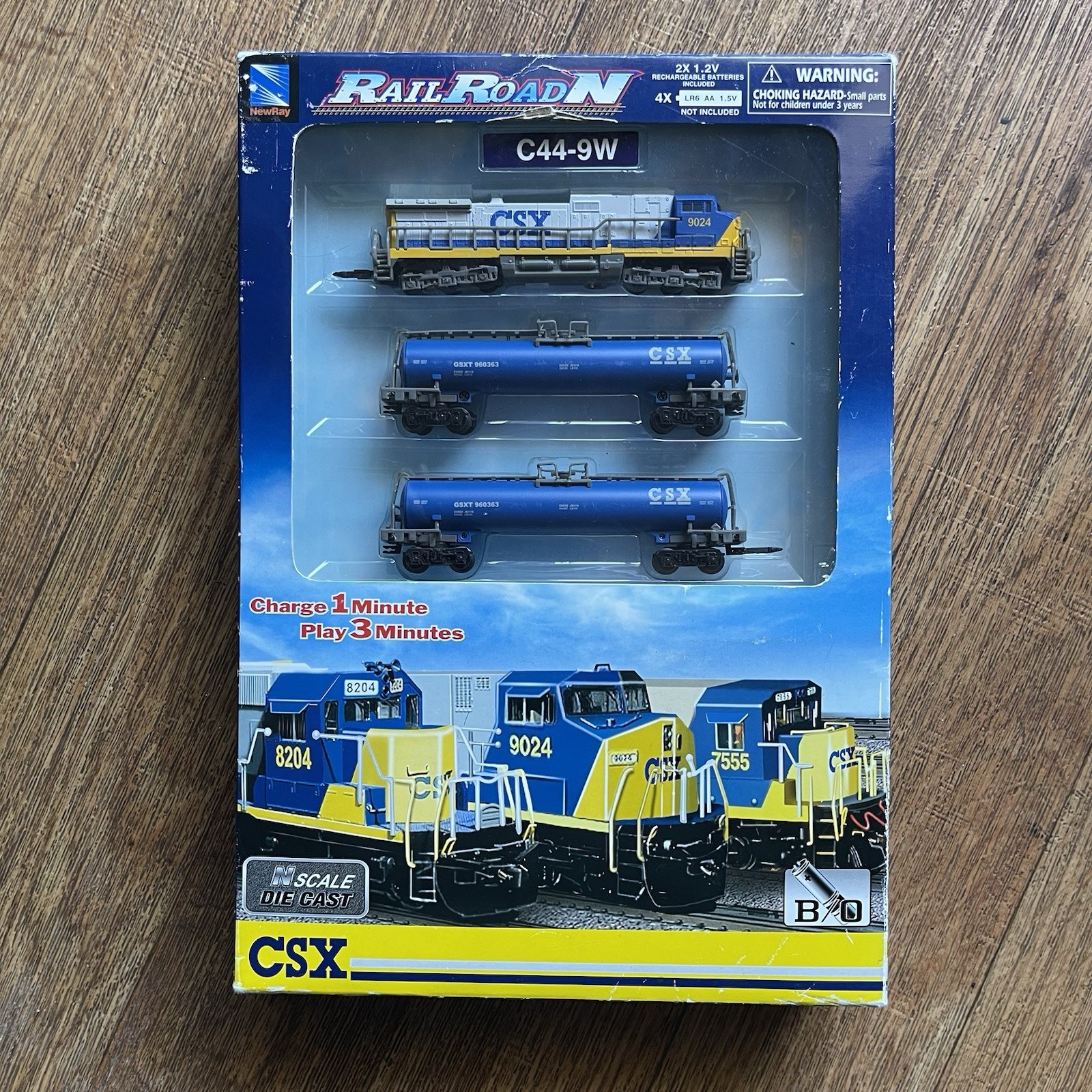 Railroad N Scale Die Cast Model Train Set CSX C44-9W New Ray Toys Open Box