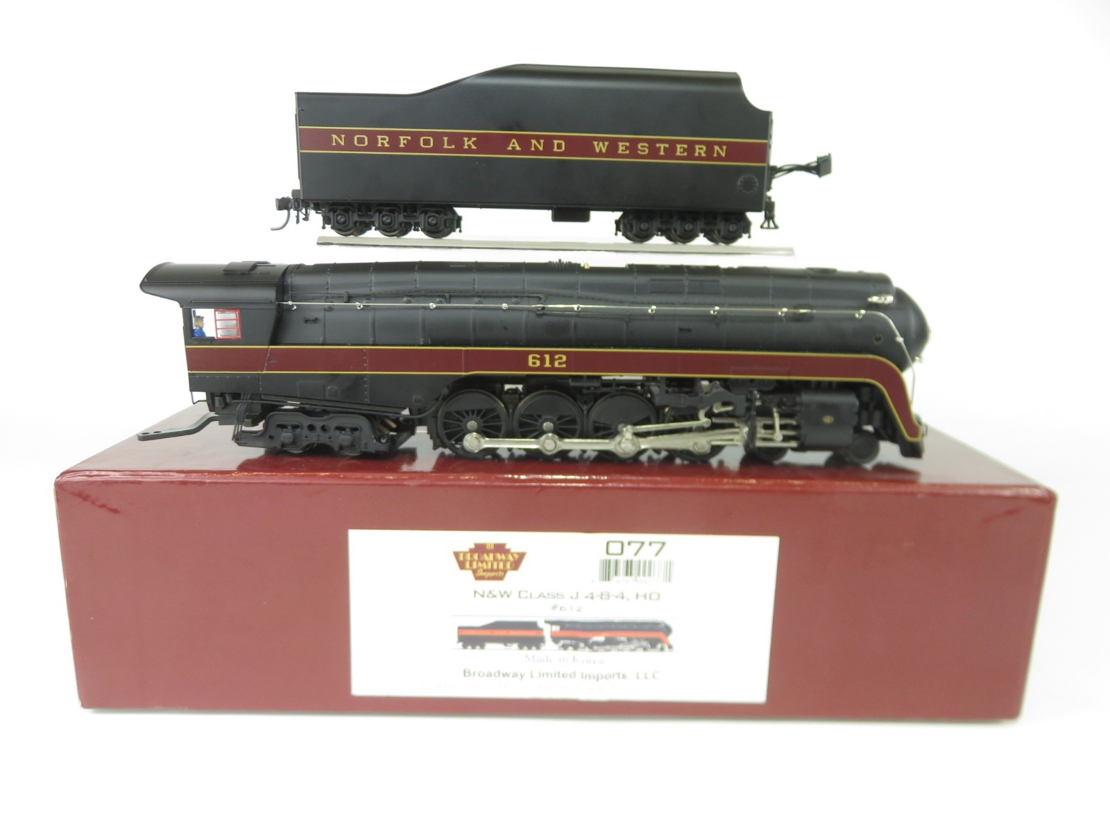 Broadway Limited 077 HO Norfolk Western 4-8-4 Class J Steam Locomotive DCC/Sound